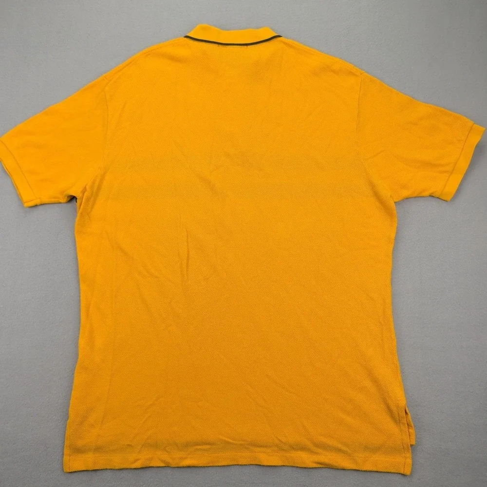 Polo Ralph Lauren Polo Shirt Mens XL Yellow Navy Stripe‎ Green Pony Pique Knit